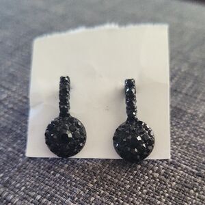SALE--Elegant Black Dangle Earrings